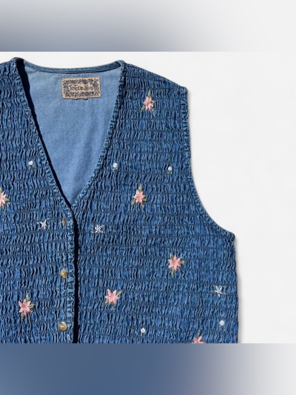 VTG 1990’s Denim Vest - Picture 2 of 7